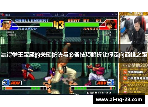 赢得拳王宝座的关键秘诀与必备技巧解析让你走向巅峰之路 赢得拳王宝座的关键秘诀与必备技巧解析让你走向巅峰之路